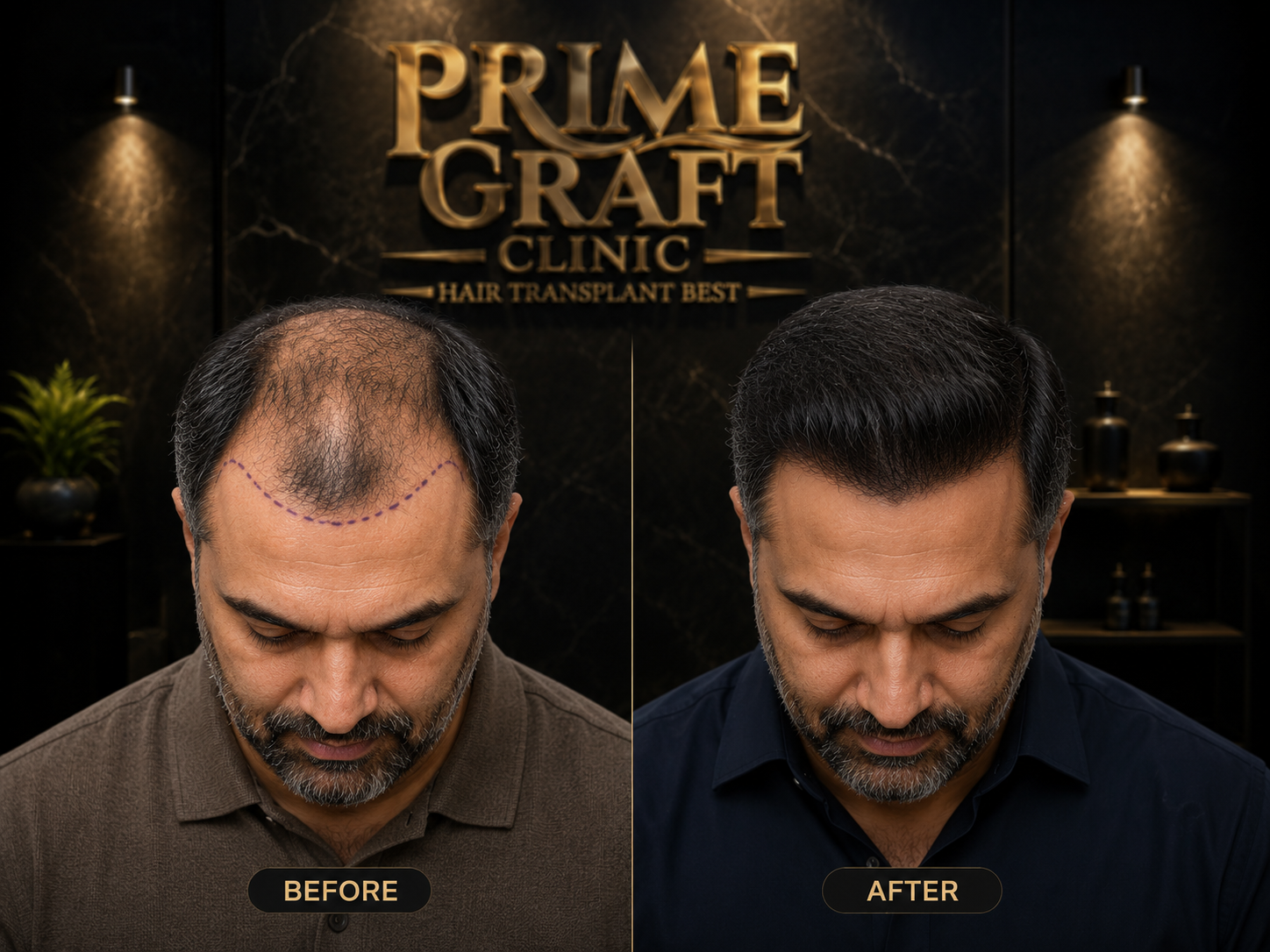 Hair restoration result